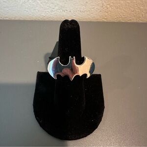 nOir Jewelry x DC Comics Silver Statement Ring size 5 Batman